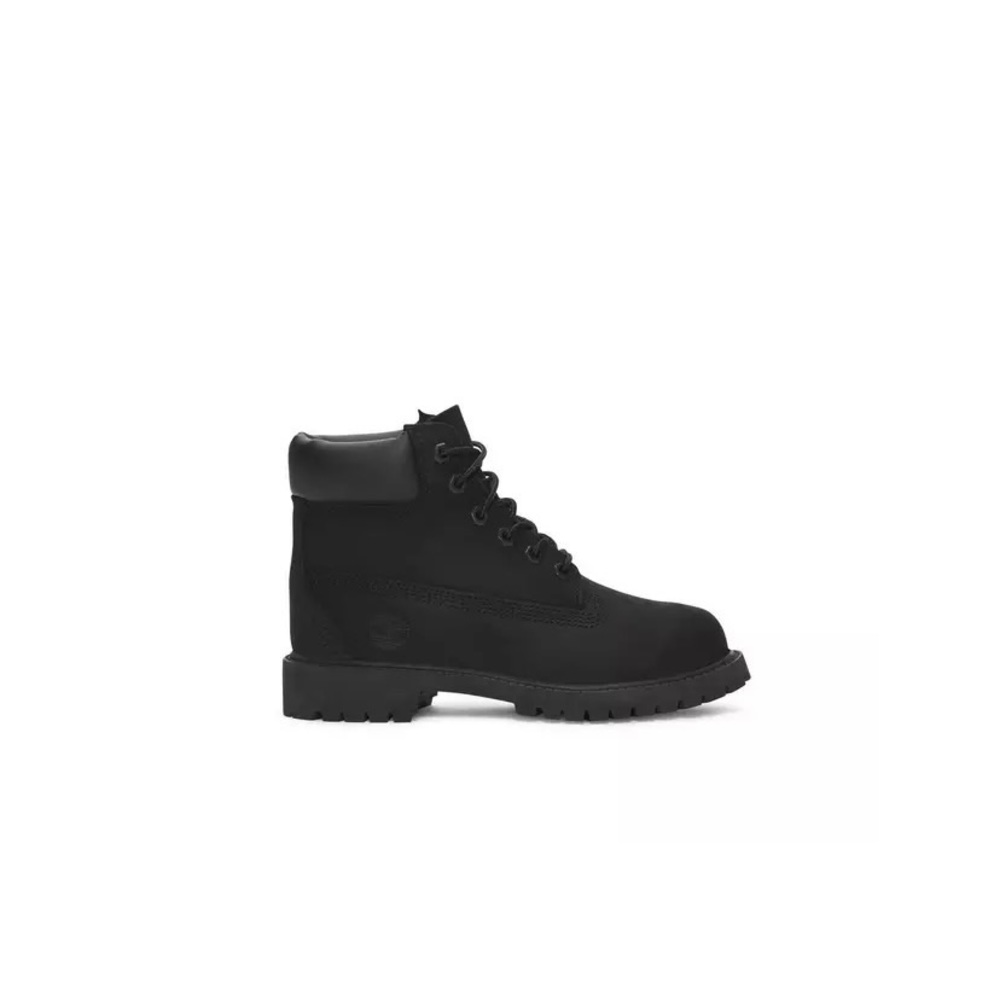 Timberland 6” Premium Black Preschool Boys Boots